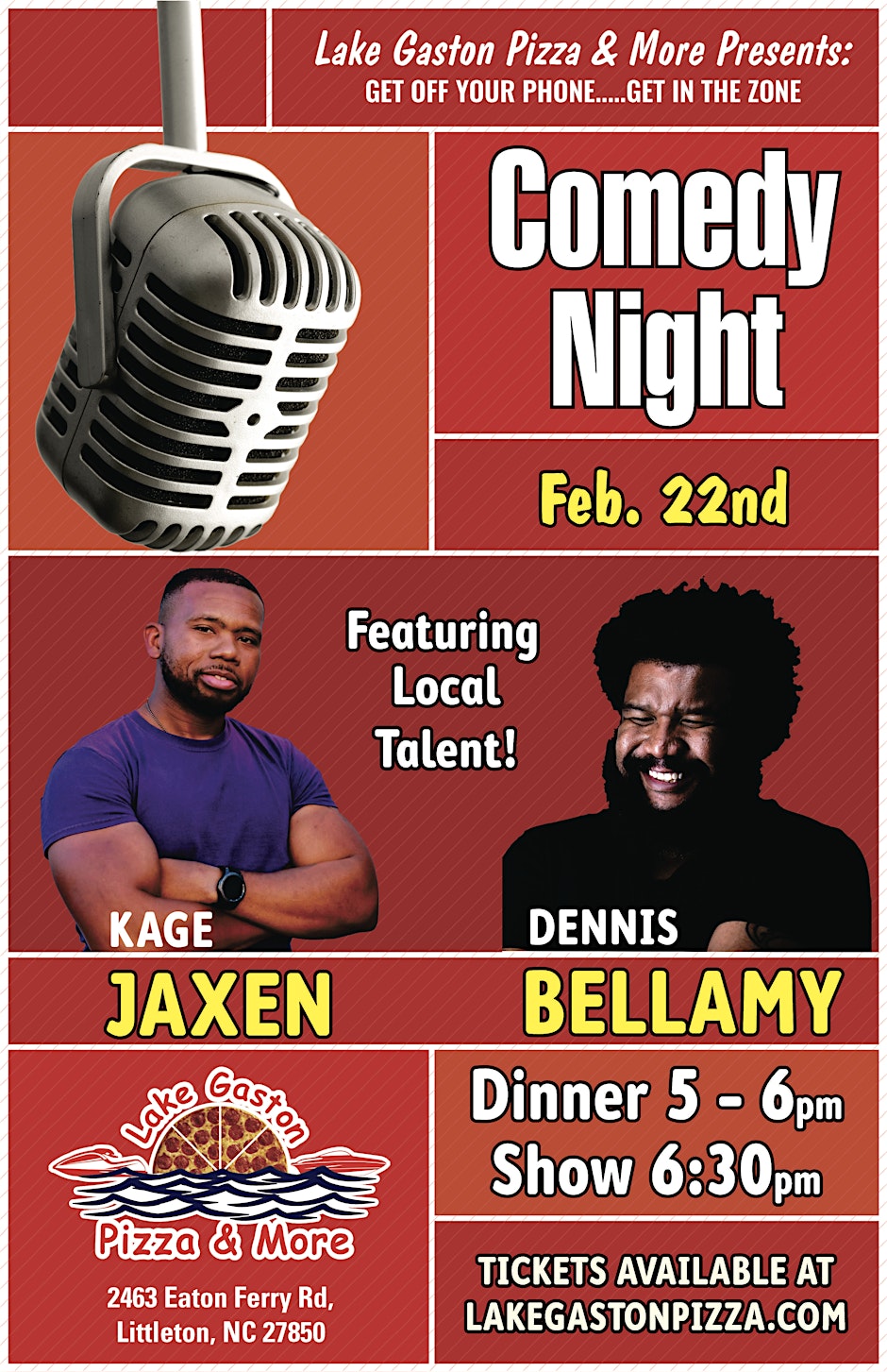 Lake Gaston Pizza Comedy Night